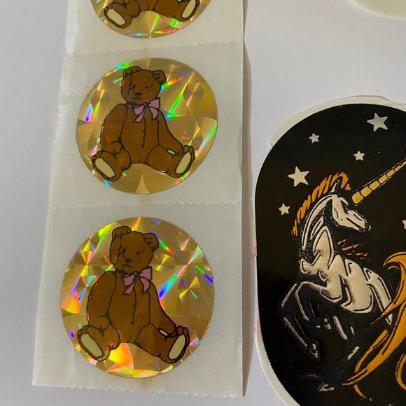 Vintage Bears & Unicorns Stickers Set Lucy Rigg Illuminations & More - Picture 5 of 12
